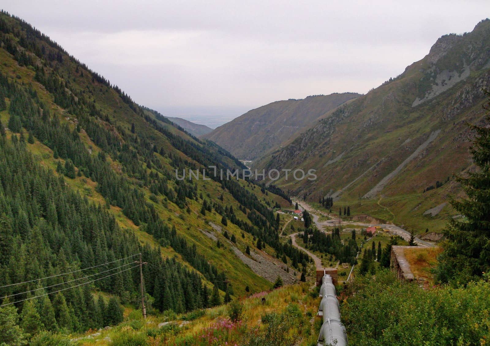 Mountain canyon in summer near the Big Almaty Lake, Almaty, Kazakhstan