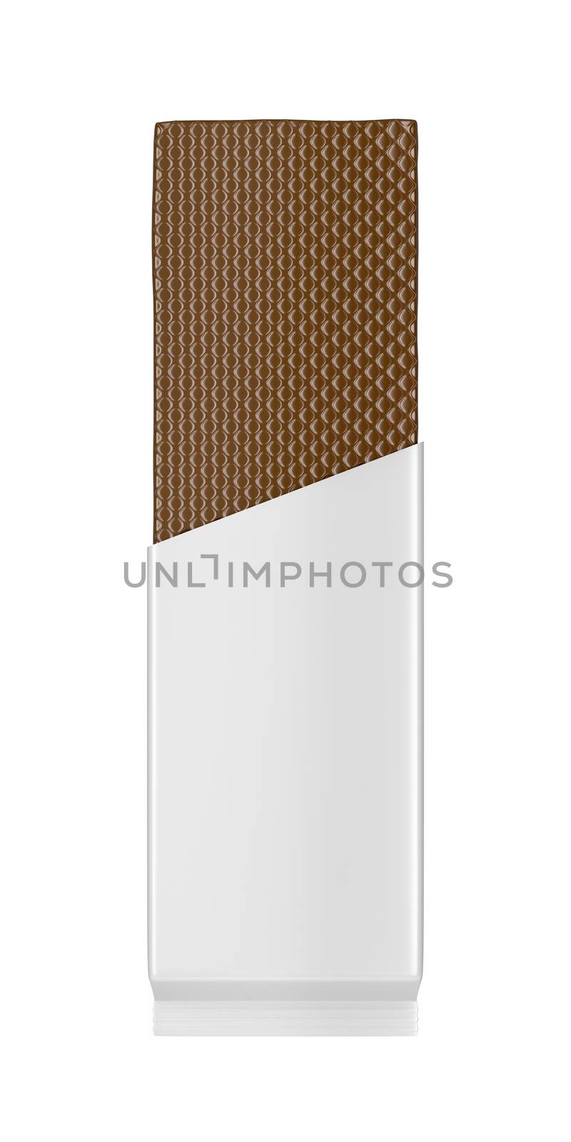 Chocolate wafer in white foil by magraphics