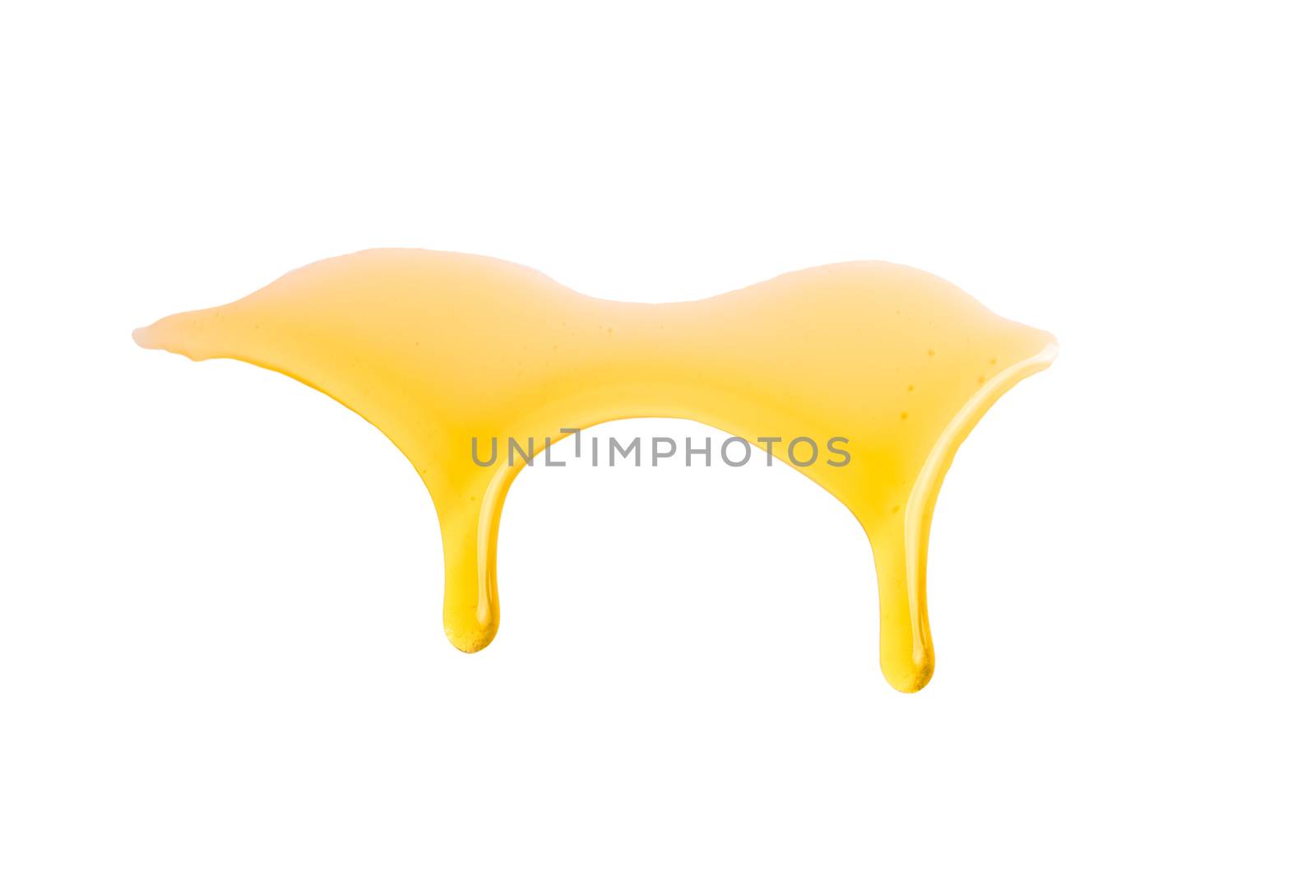 Honey isolated. Flow down honey isolated on white background with clipping path.