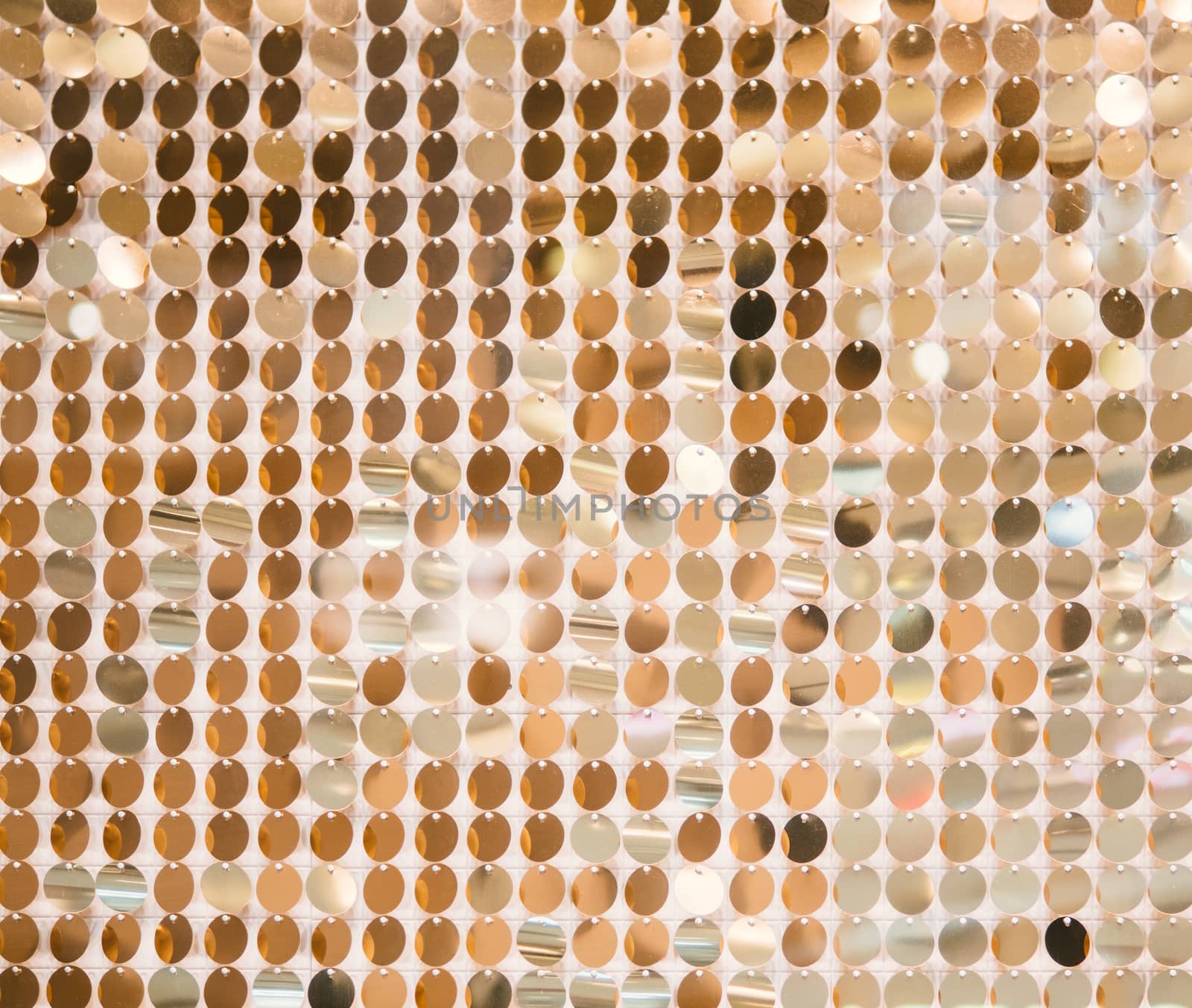 Golden sequins - sparkling sequined texture. Can use as background. Copy space