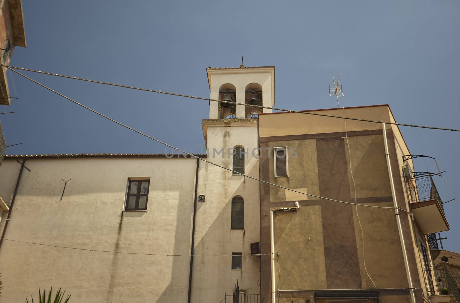 Detail of the architecture of the Sicilian town of Butera