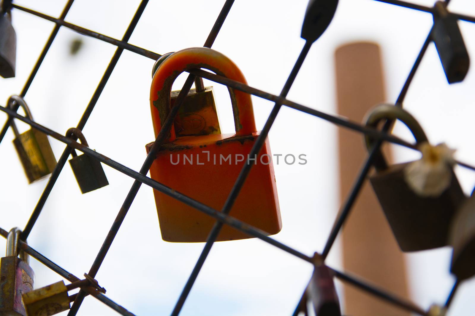 love locks. Symbols of the lovers, padlocks on the day of the lovers