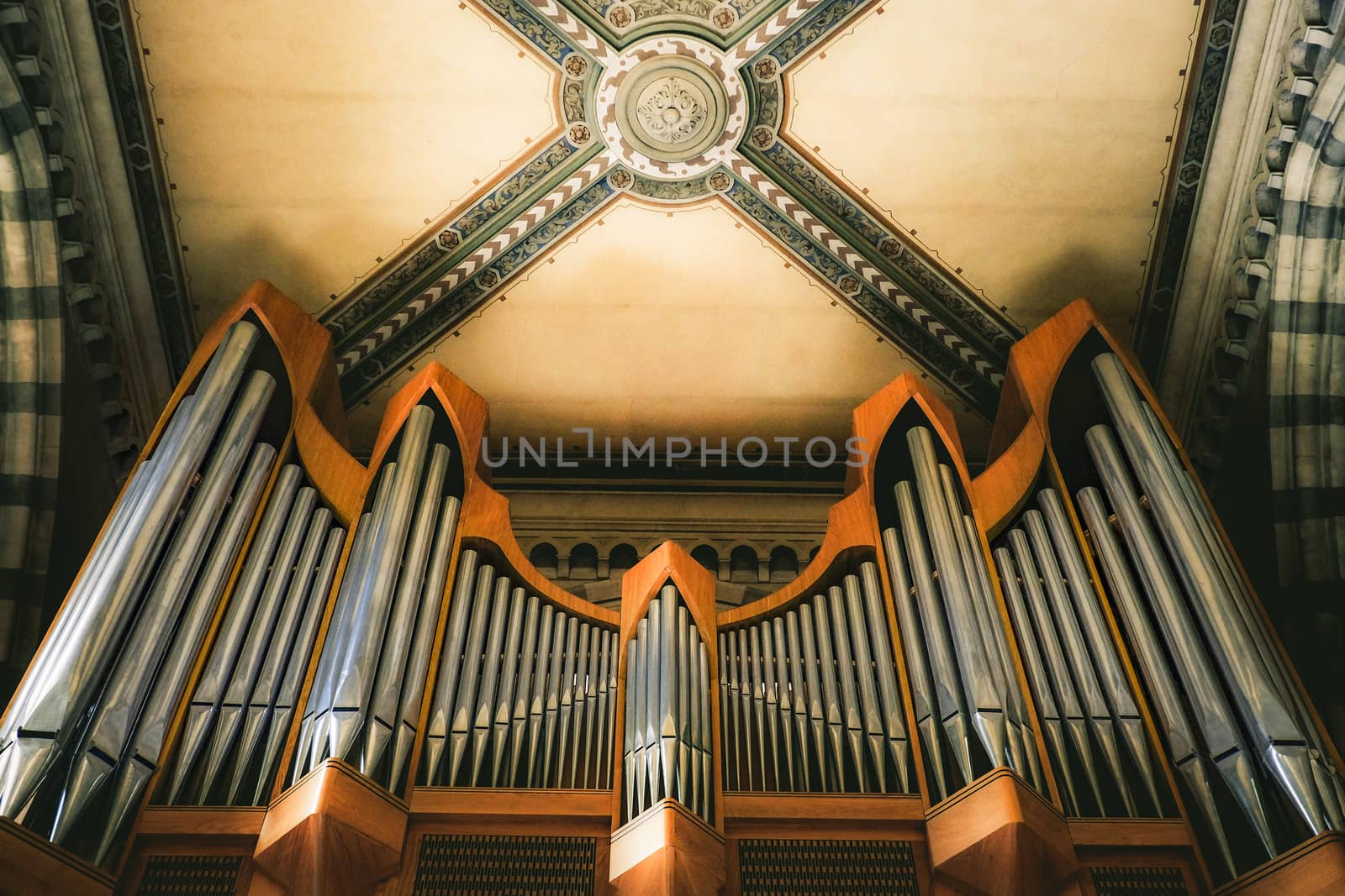 pipe organ musical instrument performance equipment background by LucaLorenzelli