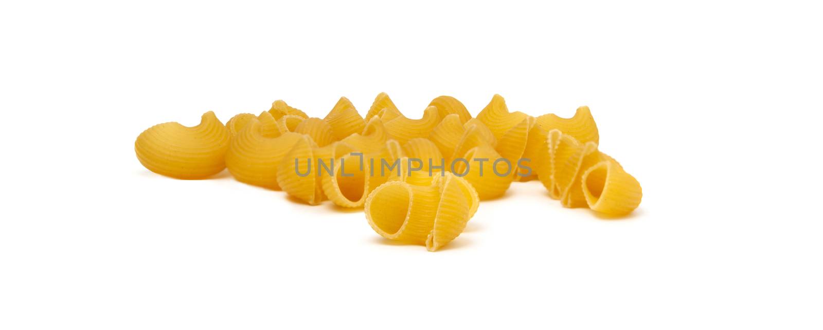 Pipe rigate pasta isolated on white background by SlayCer