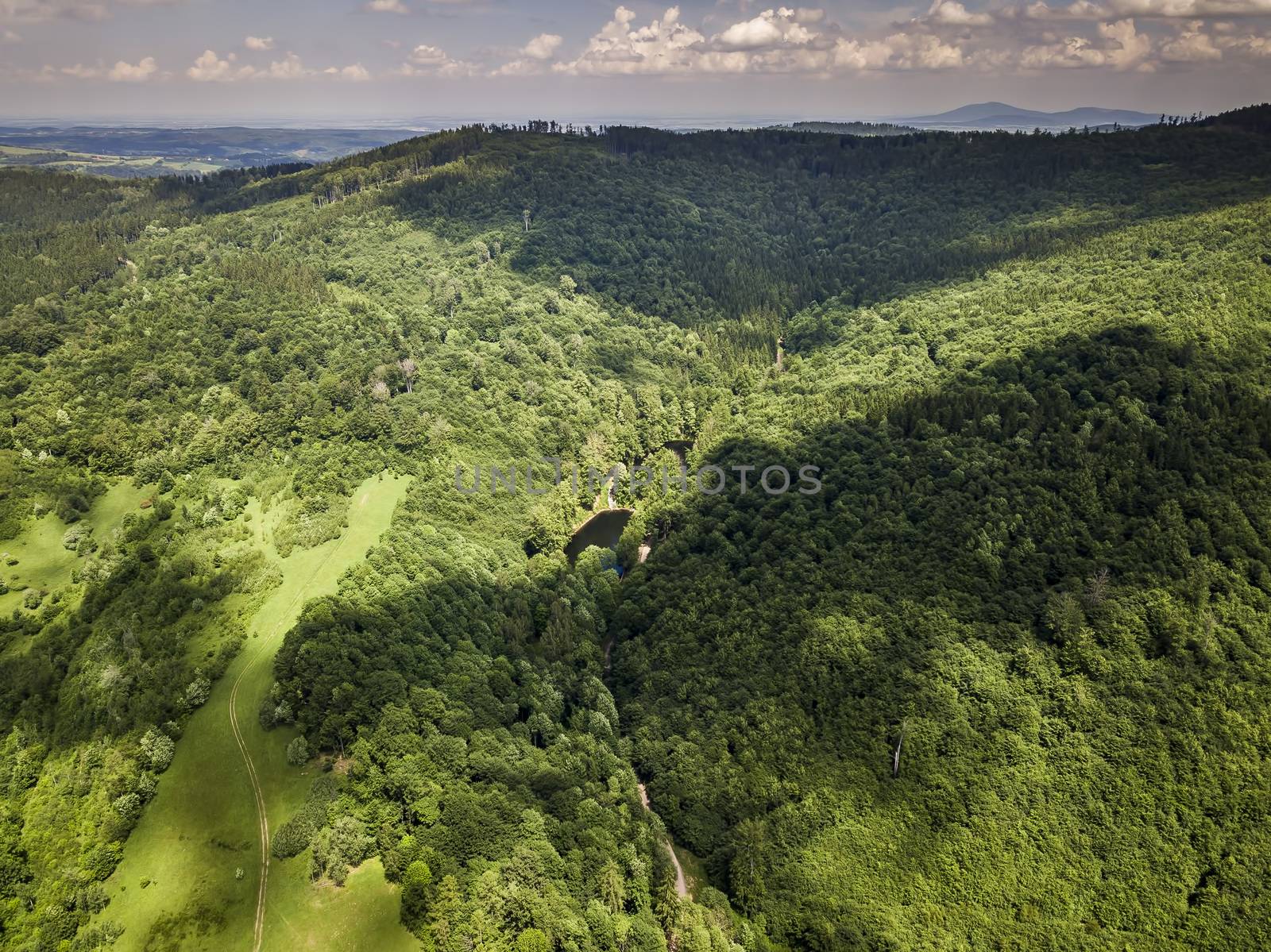 Ponds in Sowie Mountains - Suche Mountains in Sudetes Poland