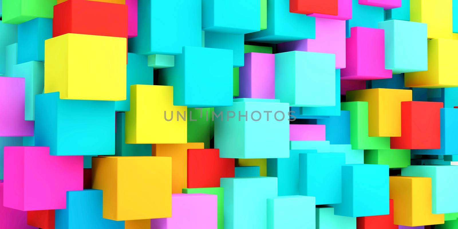 Colored Cubes Colorful Abstract Background Art
