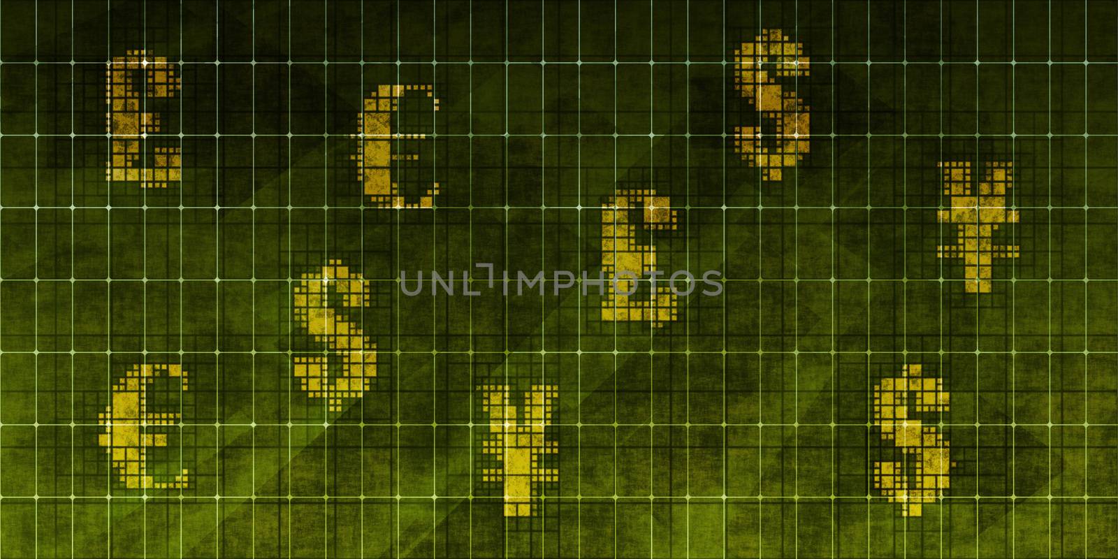 International Trade Currencies as a Wallpaper Pattern