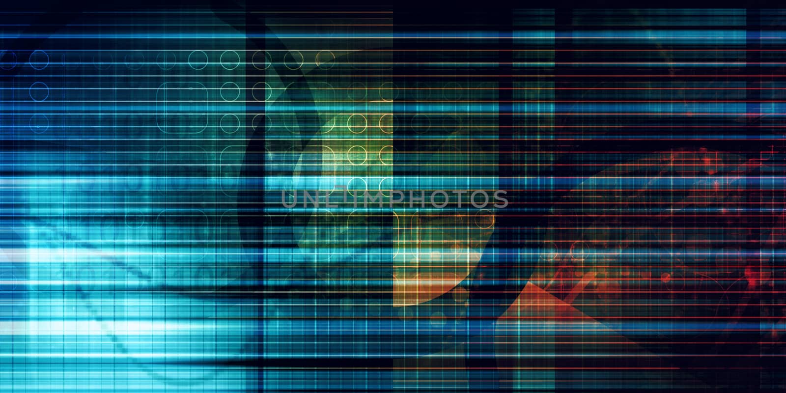 Science Technology Background as a Digital Binary Concept