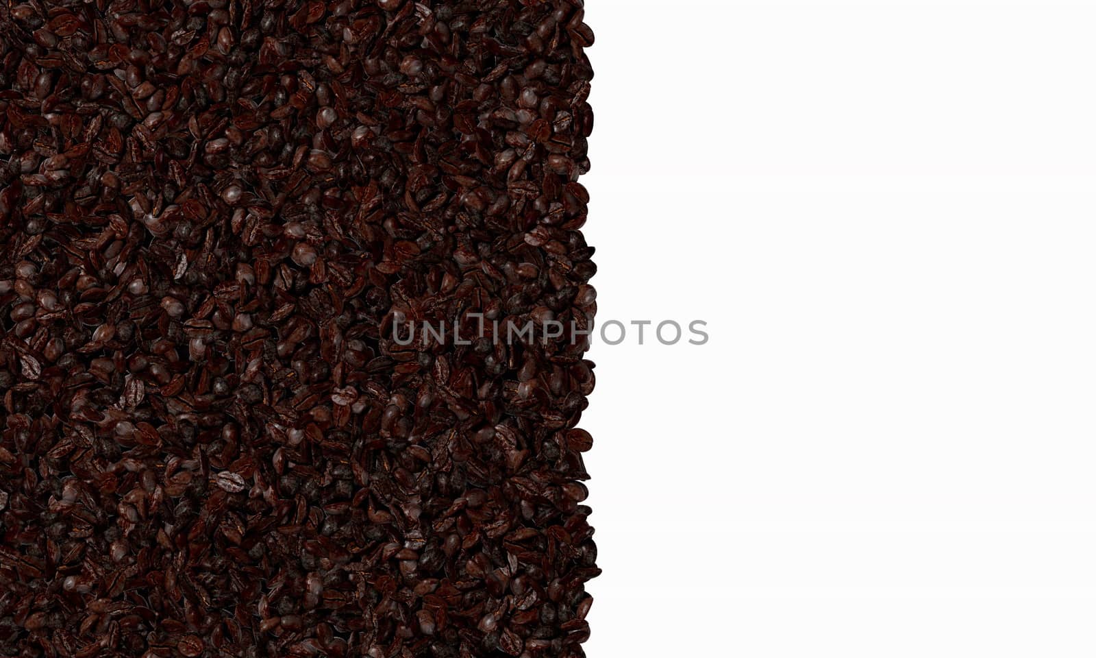 Background from coffee beans, 3d render