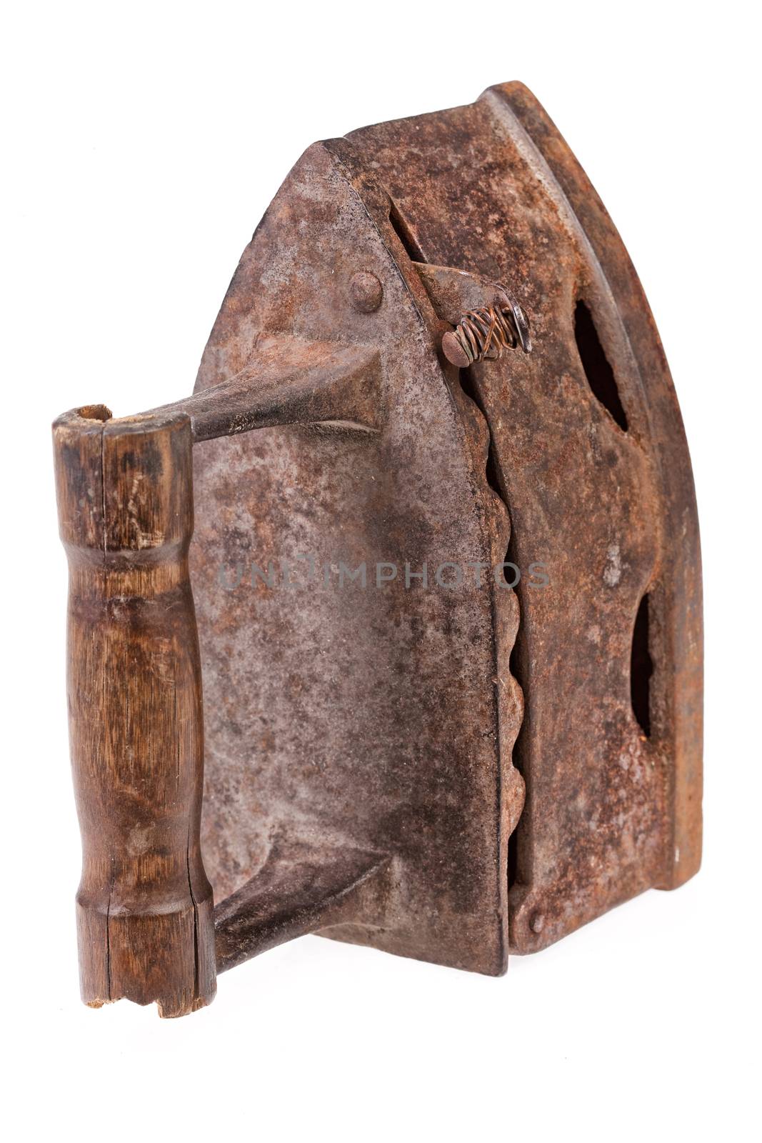 Old rusty iron on isolated background
