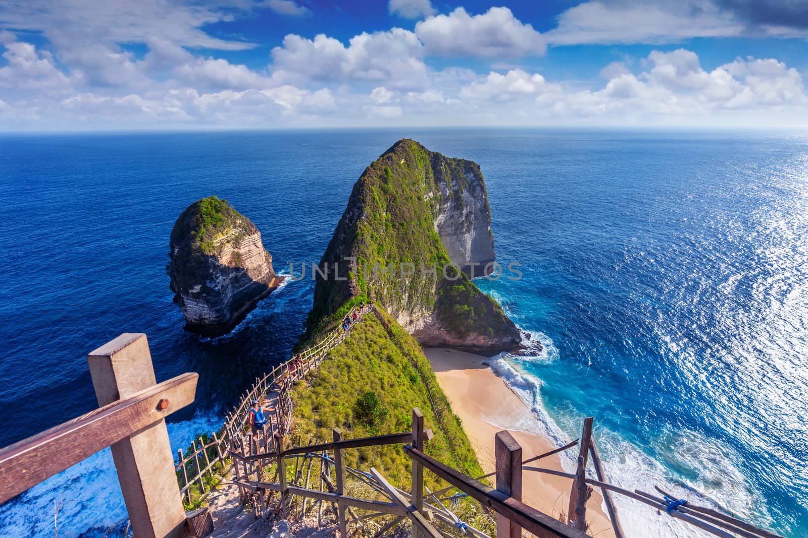 Kelingking Beach in Nusa Penida island, Bali, Indonesia. by gutarphotoghaphy