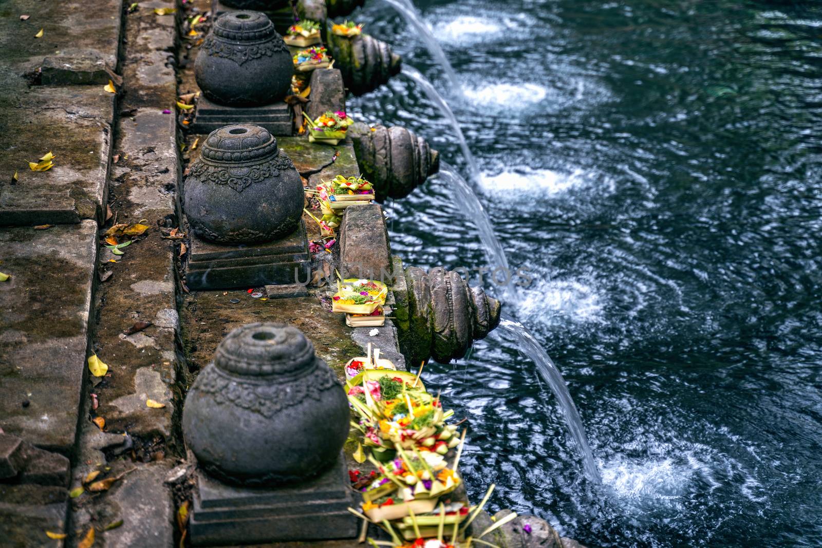 Holy spring water temple, Tirta empul temple in Bali, Indonesia. by gutarphotoghaphy