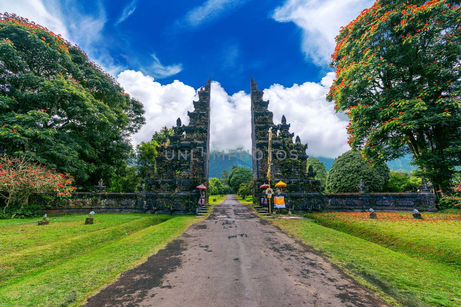 Big entrance gate in Bali, Indonesia.