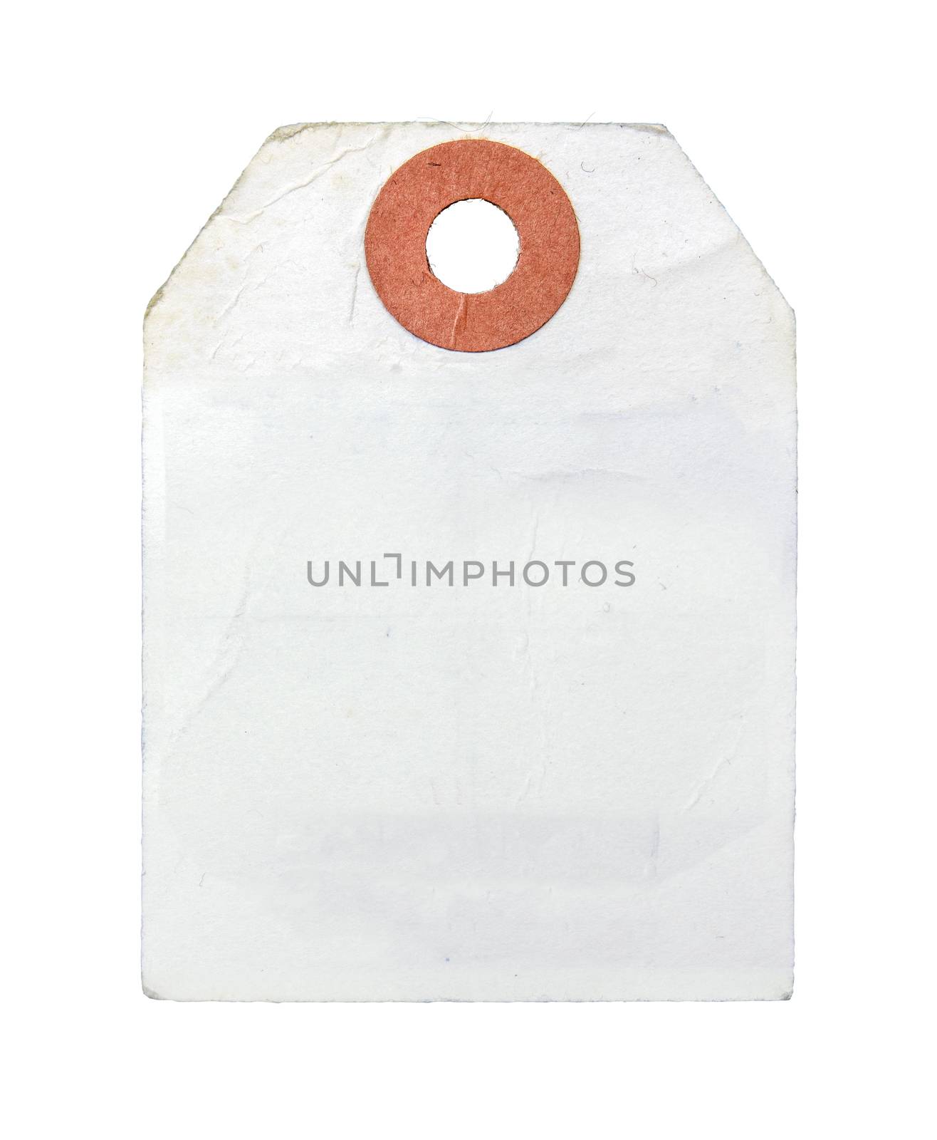 Vintage Retro White Paper Label Or Luggage Tag On A White Background