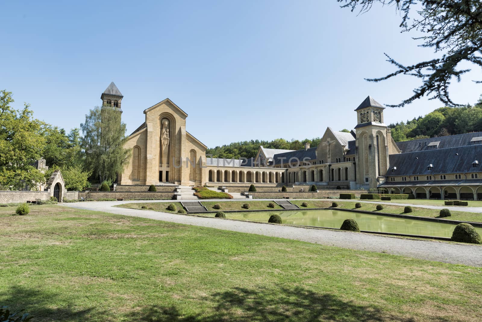 Orval Abbey Abbaye Notre-Dame d Orval, Cistercian monastery at Villers-devant-Orval, Florenville, Belgian Ardennes, Belgium