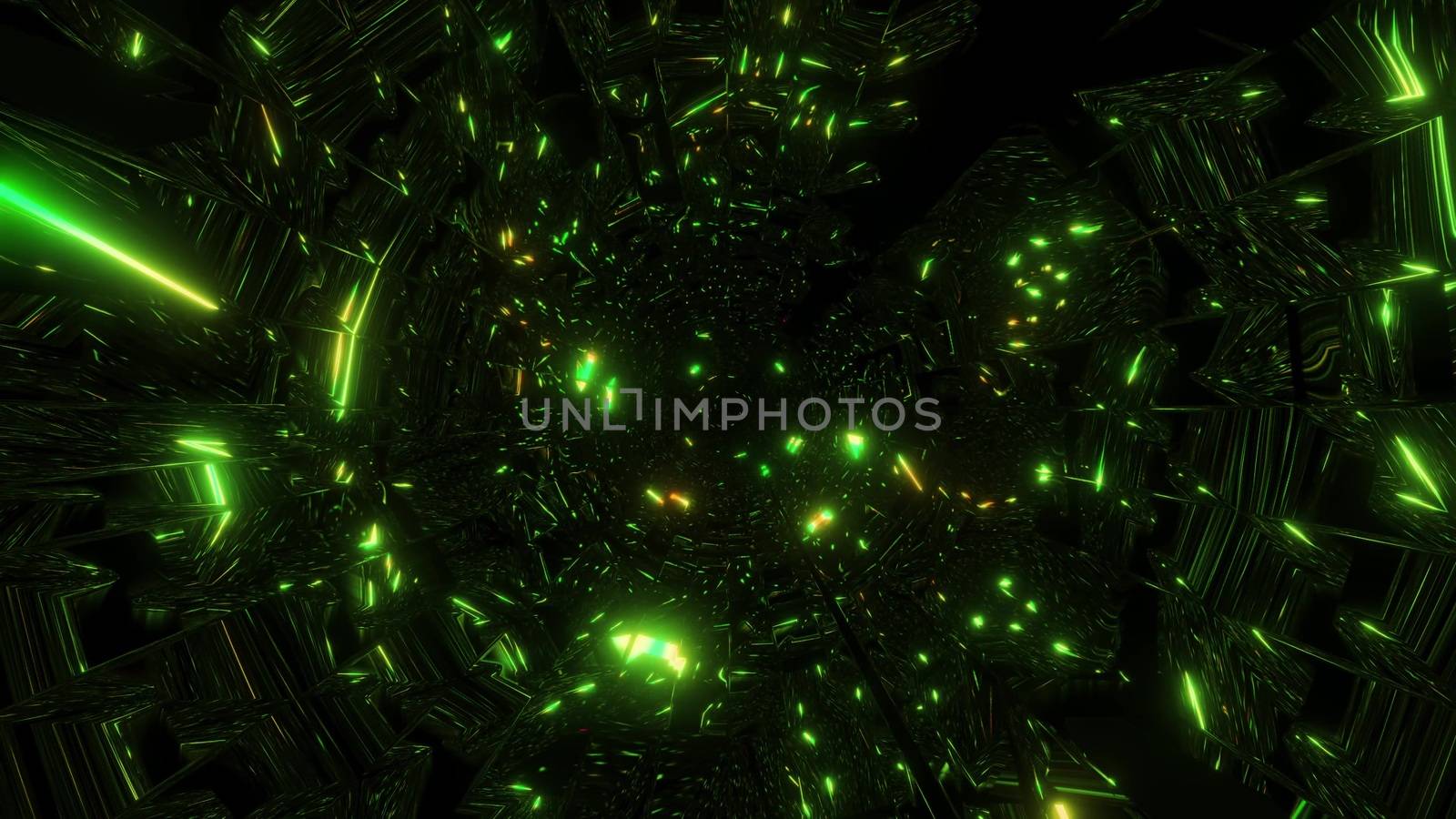 highly abstract green glowing design background wallpaper 3d illustration