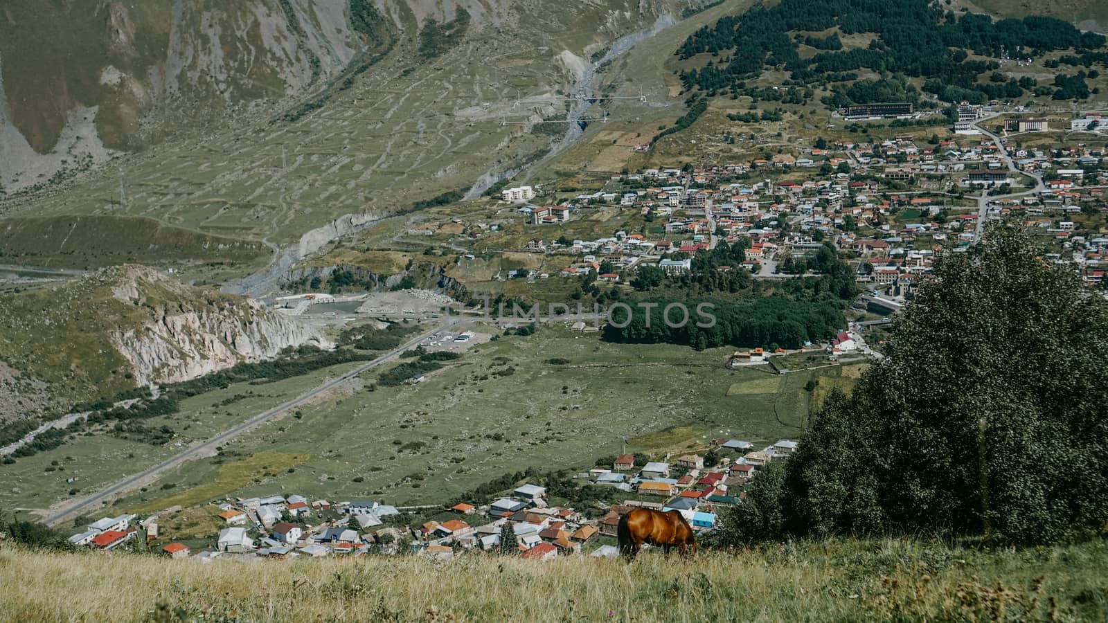 Mountain village. Georgia Beautiful natural background. Summer by natali_brill