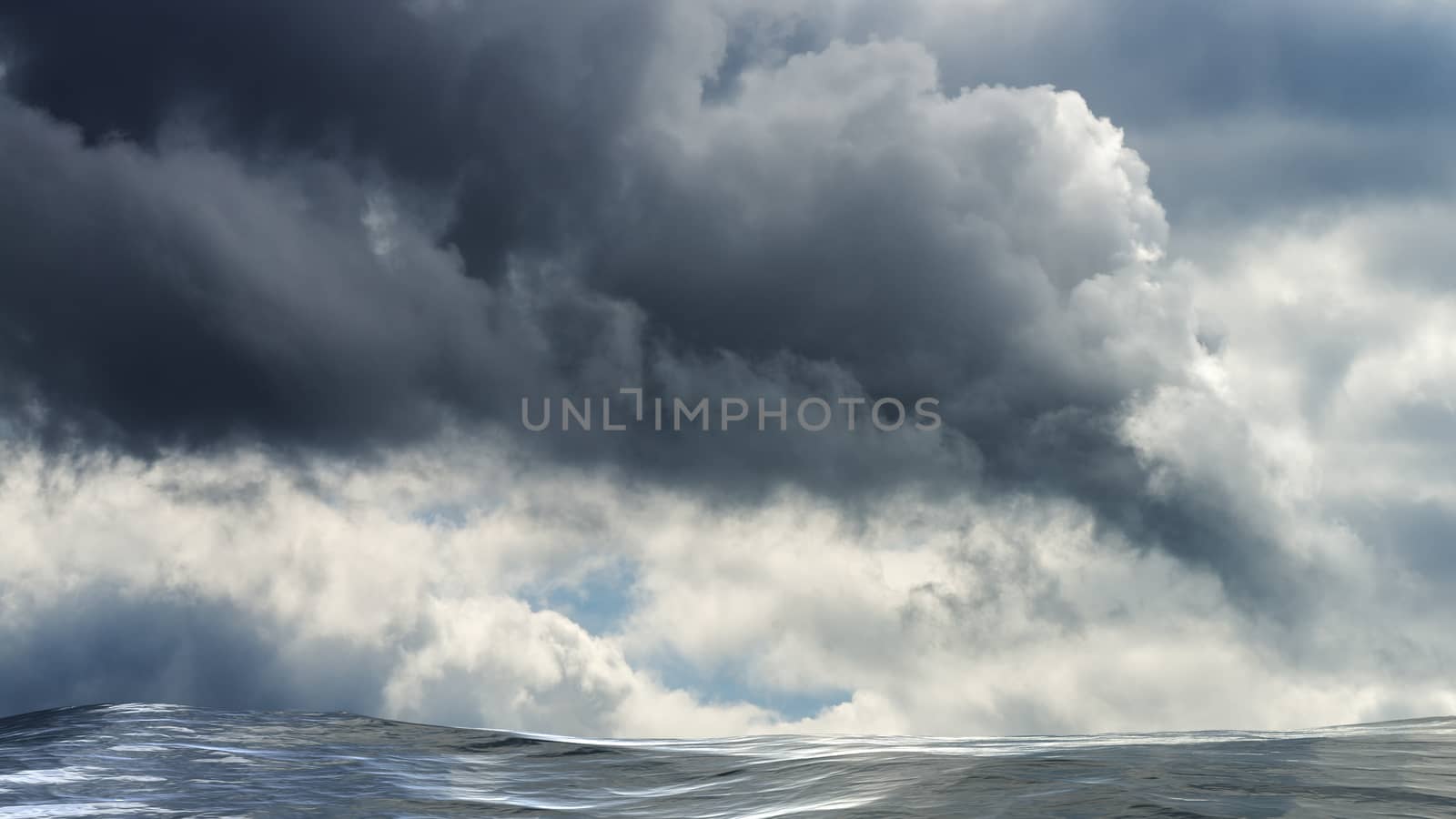 Stormy weather on the ocean