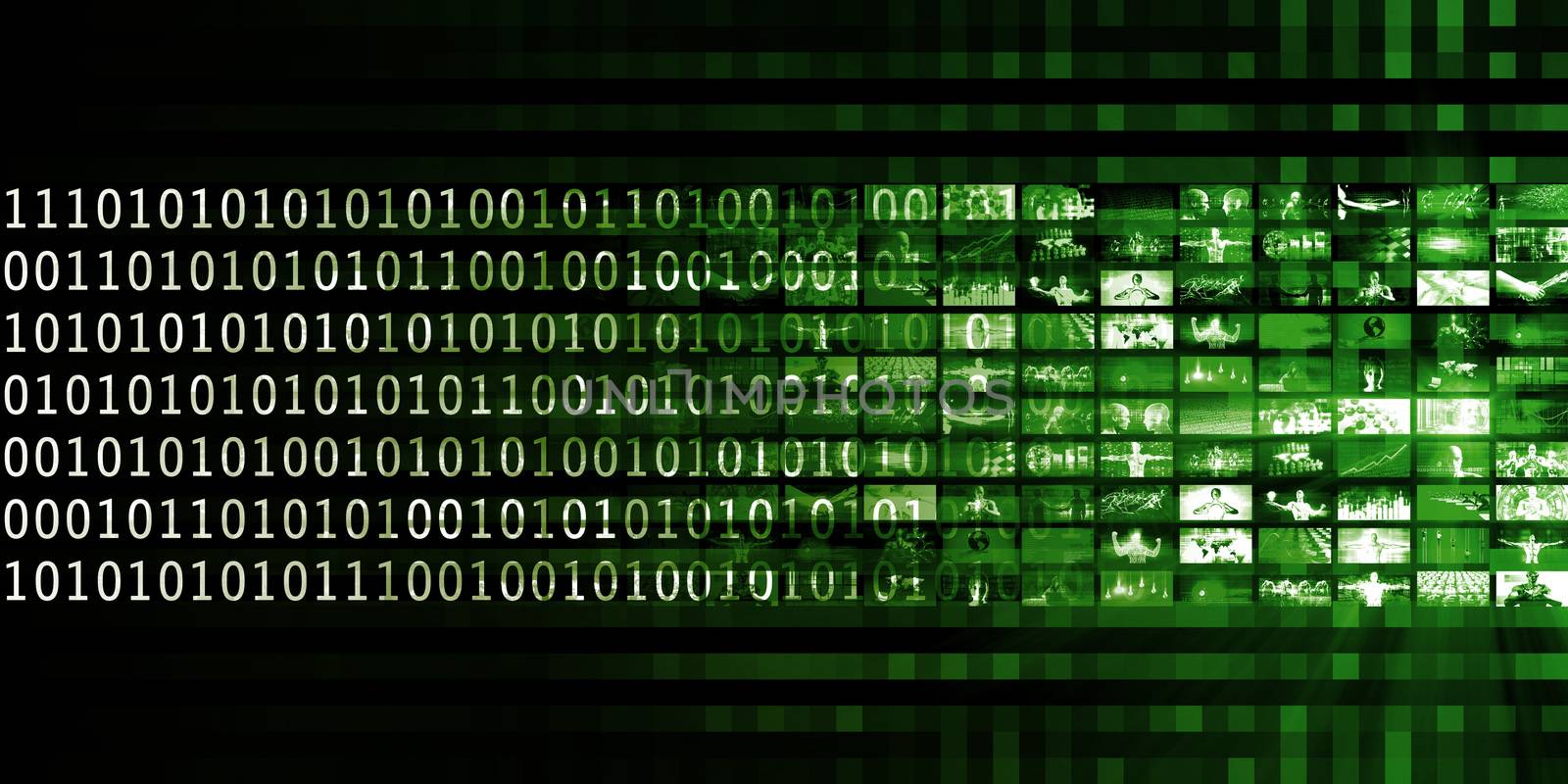 Technology Company Background with Digital Futuristic Abstract