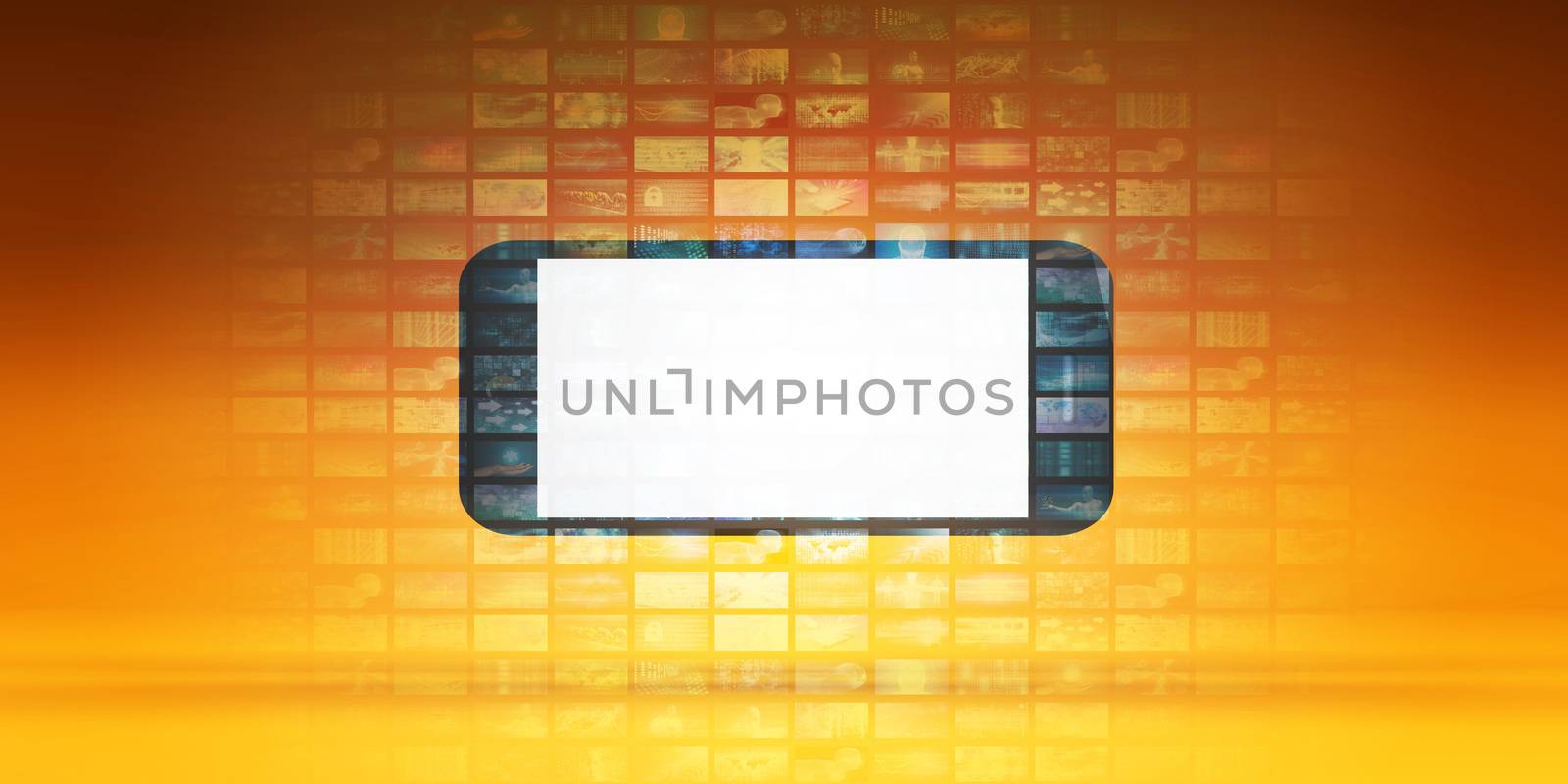 Smartphone App Mockup with Empty Blank Space