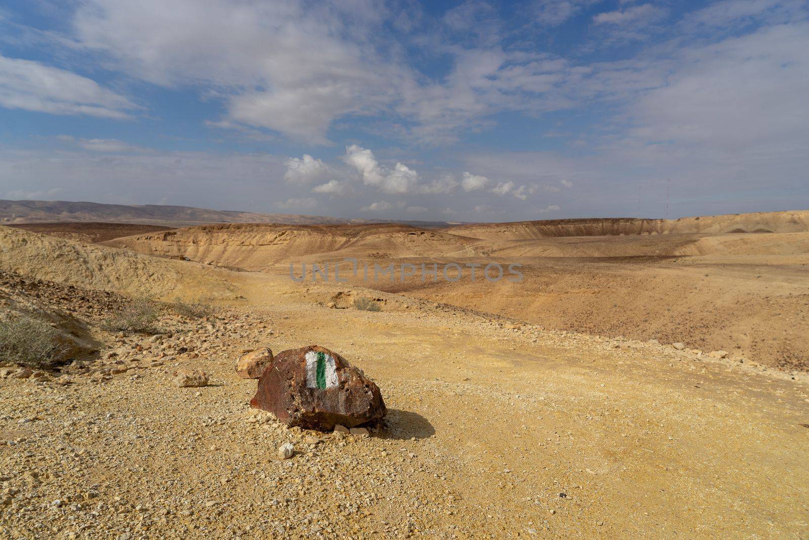 Hiking in desert for travel tourism and holiday trip