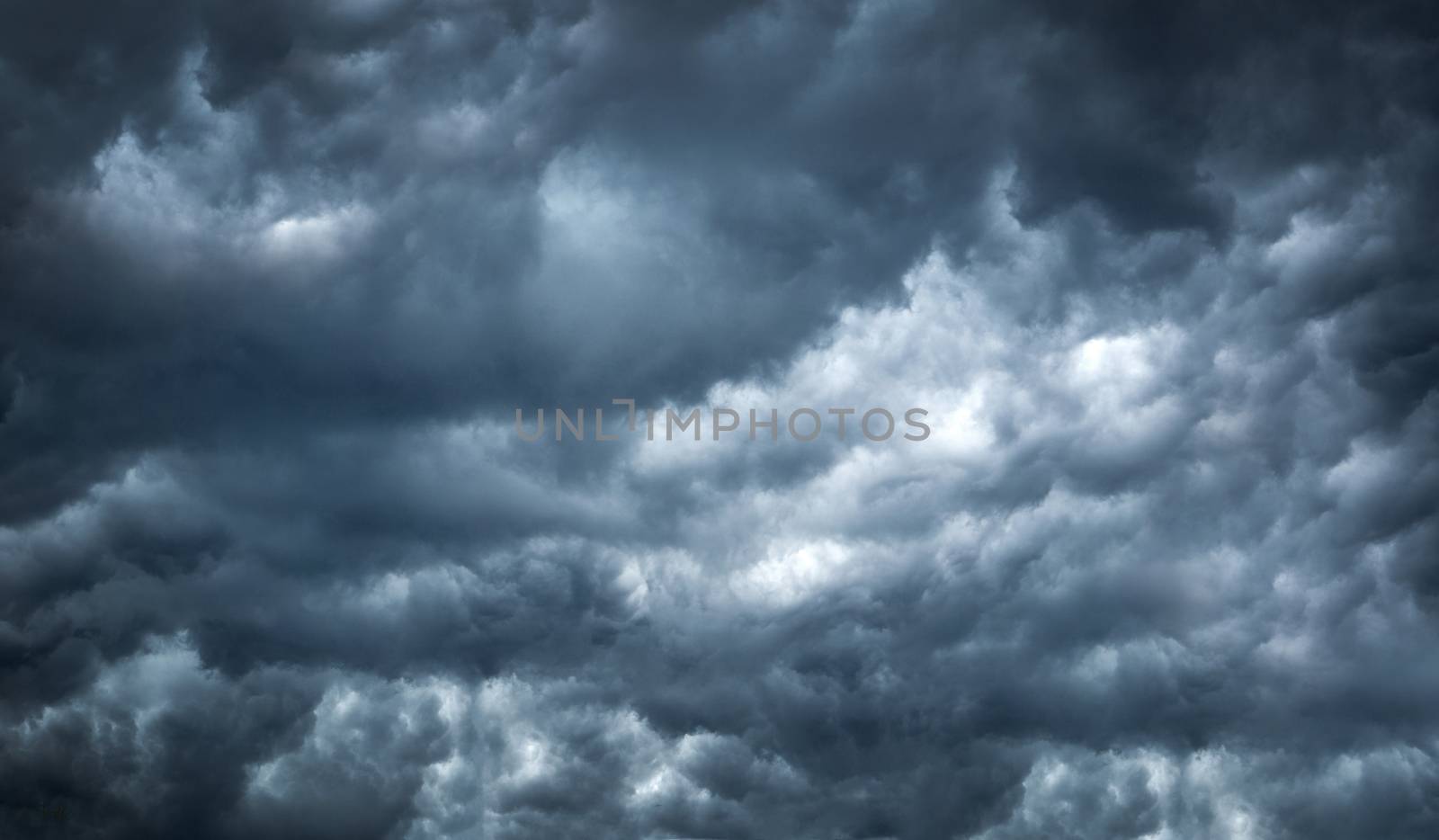 Dark cloud storm in summer before tornado is coming and bad weather.