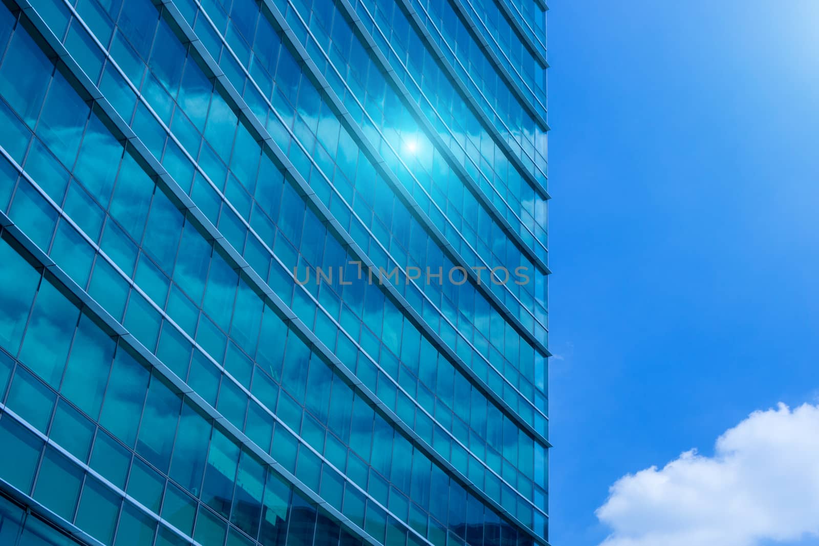 Modern business office buildings low angle view for financial or economics Concepts background.