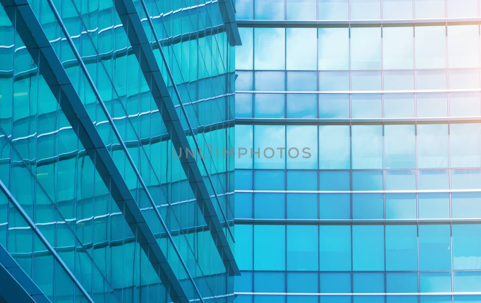 Modern business office buildings low angle view for financial or economics Concepts background.