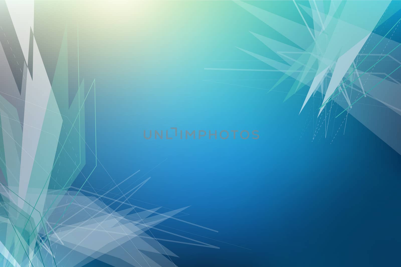 Abstract Blurred green and blue gradient background, for your mockup and template design.