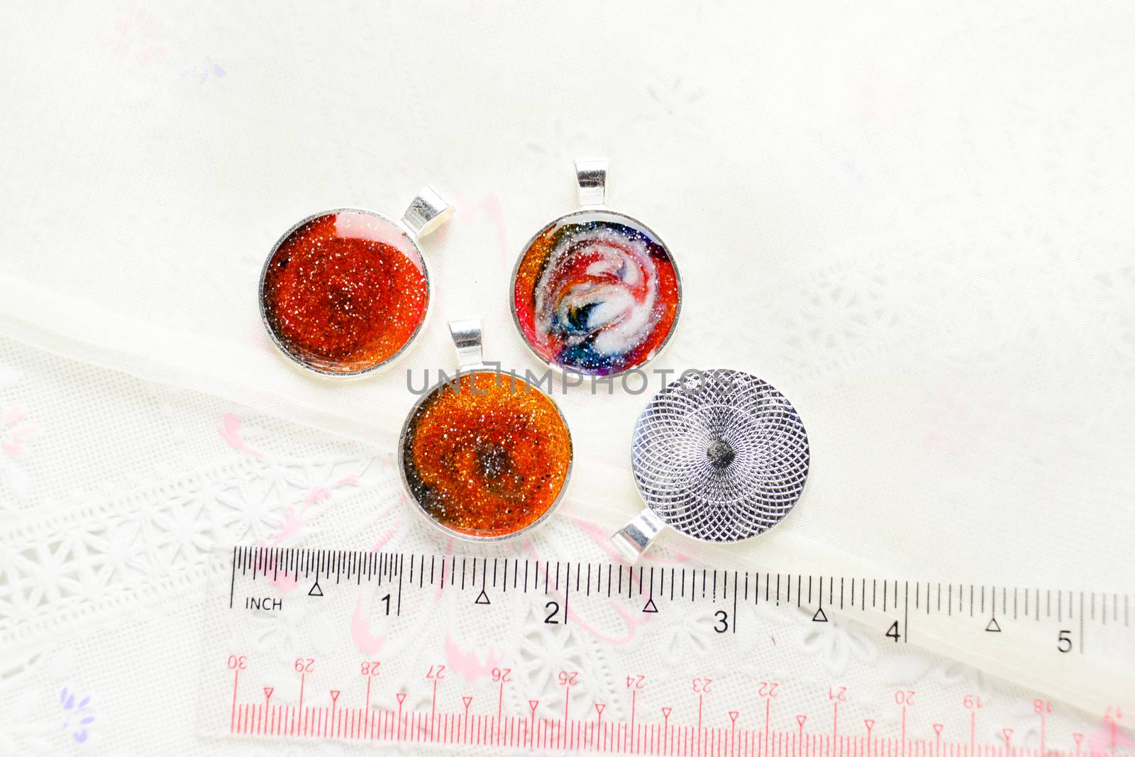 Steam Punk Style Pendant Necklace, Resin Art Multi Color Necklace, Resin pendant with cogs and timepiece
