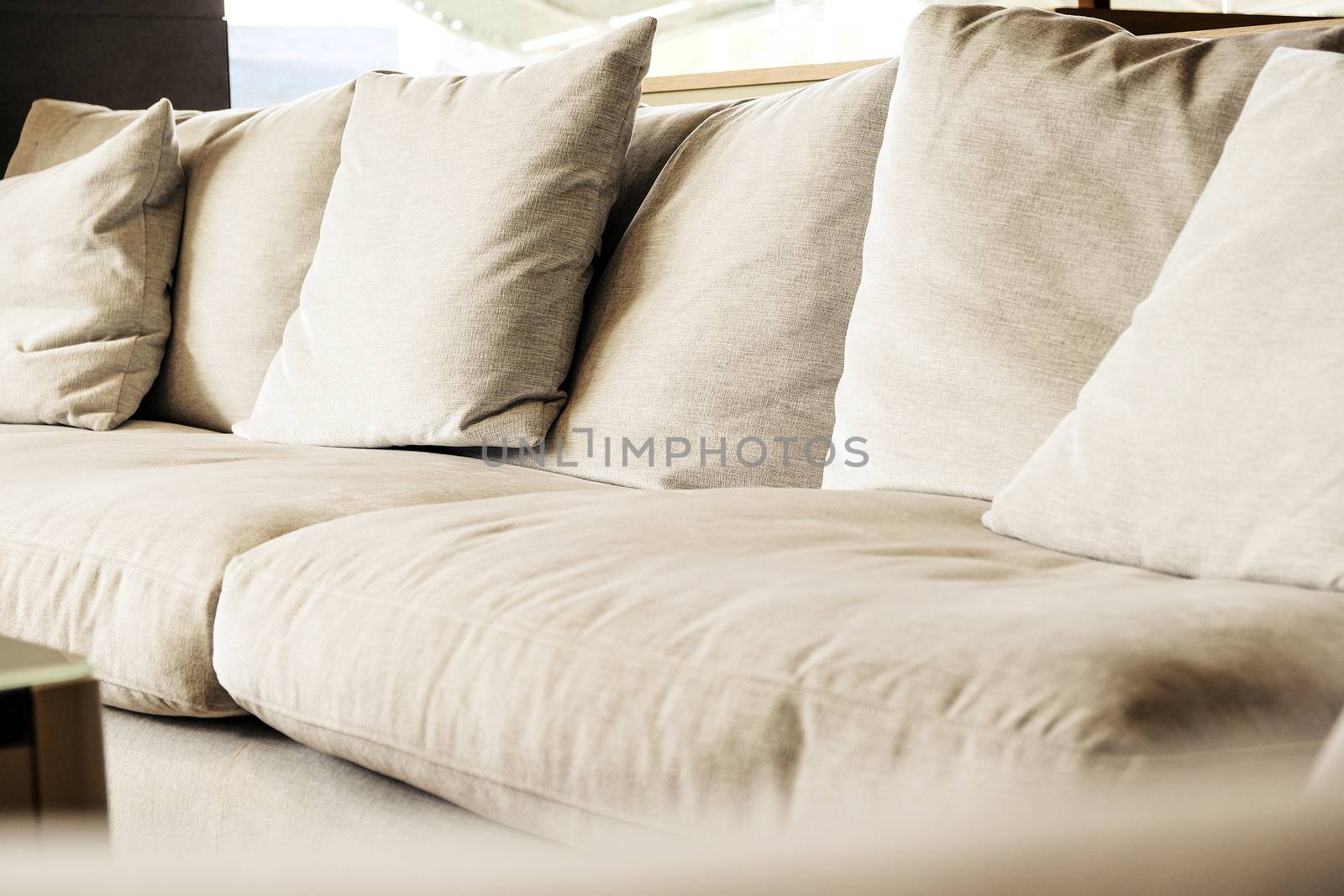 Cushion on sofa, Living Room Detail