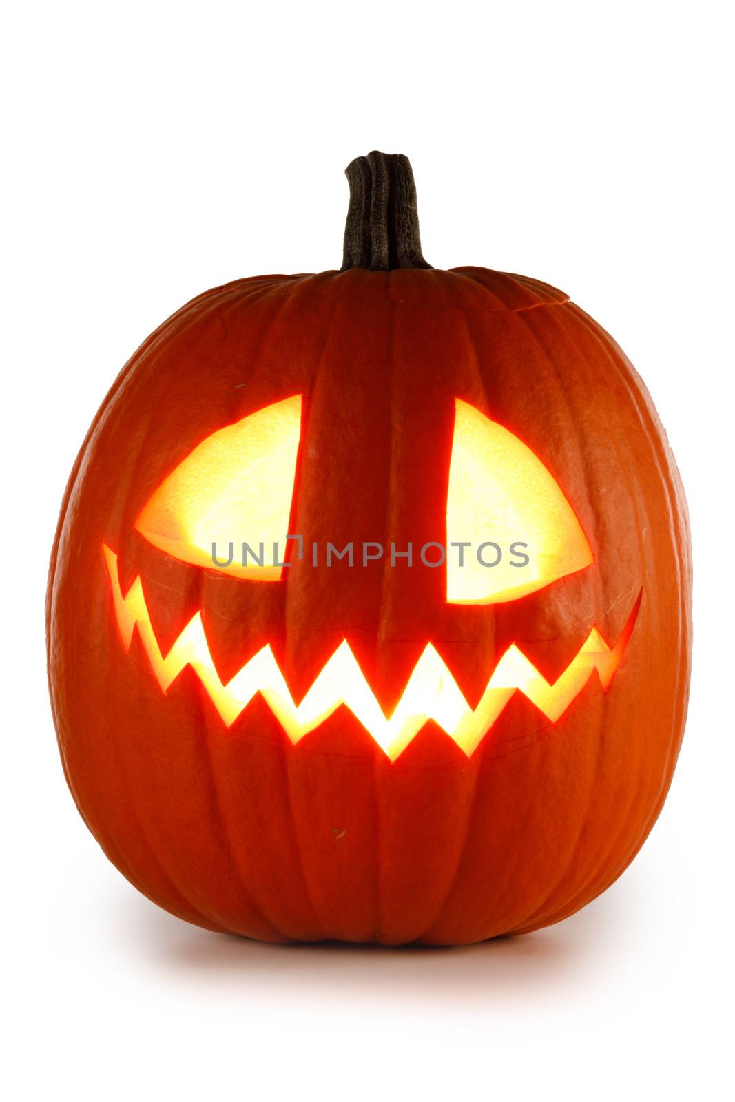 Halloween Pumpkin isolated on white by Yellowj