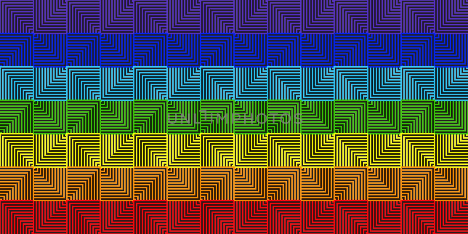 Abstract line square rainbow geometric background - Vector illustration
