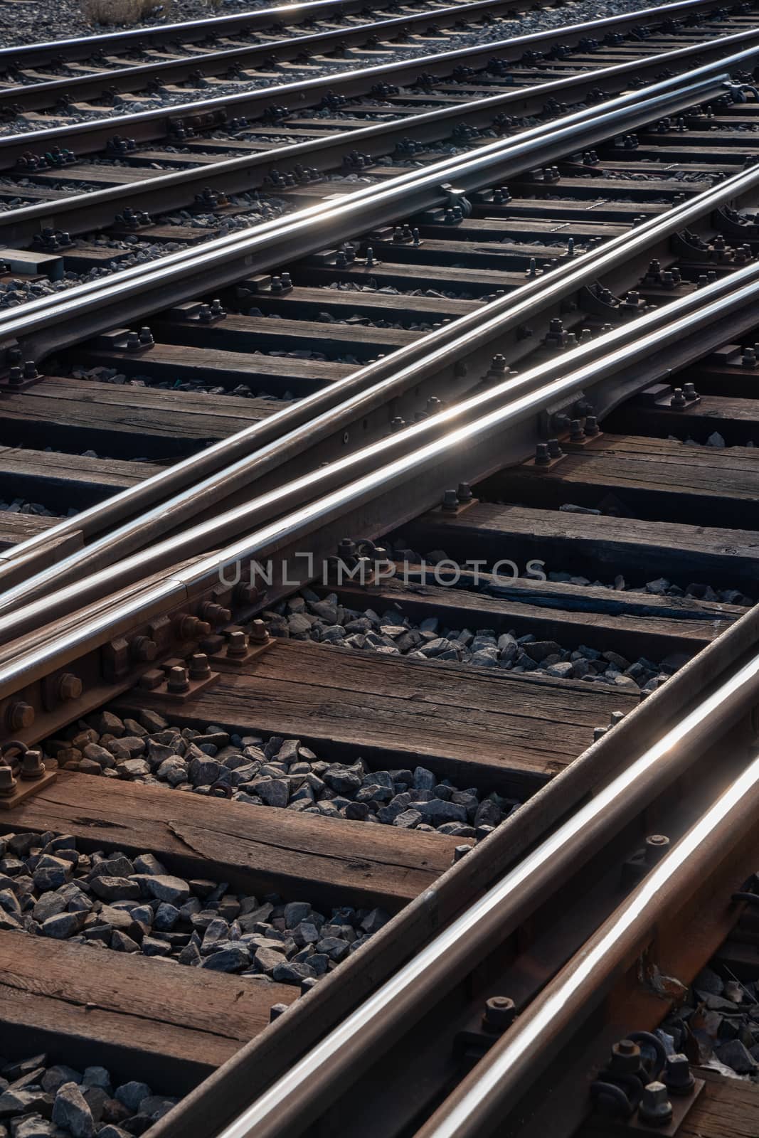 Urban infrastructure, close up to the track bed