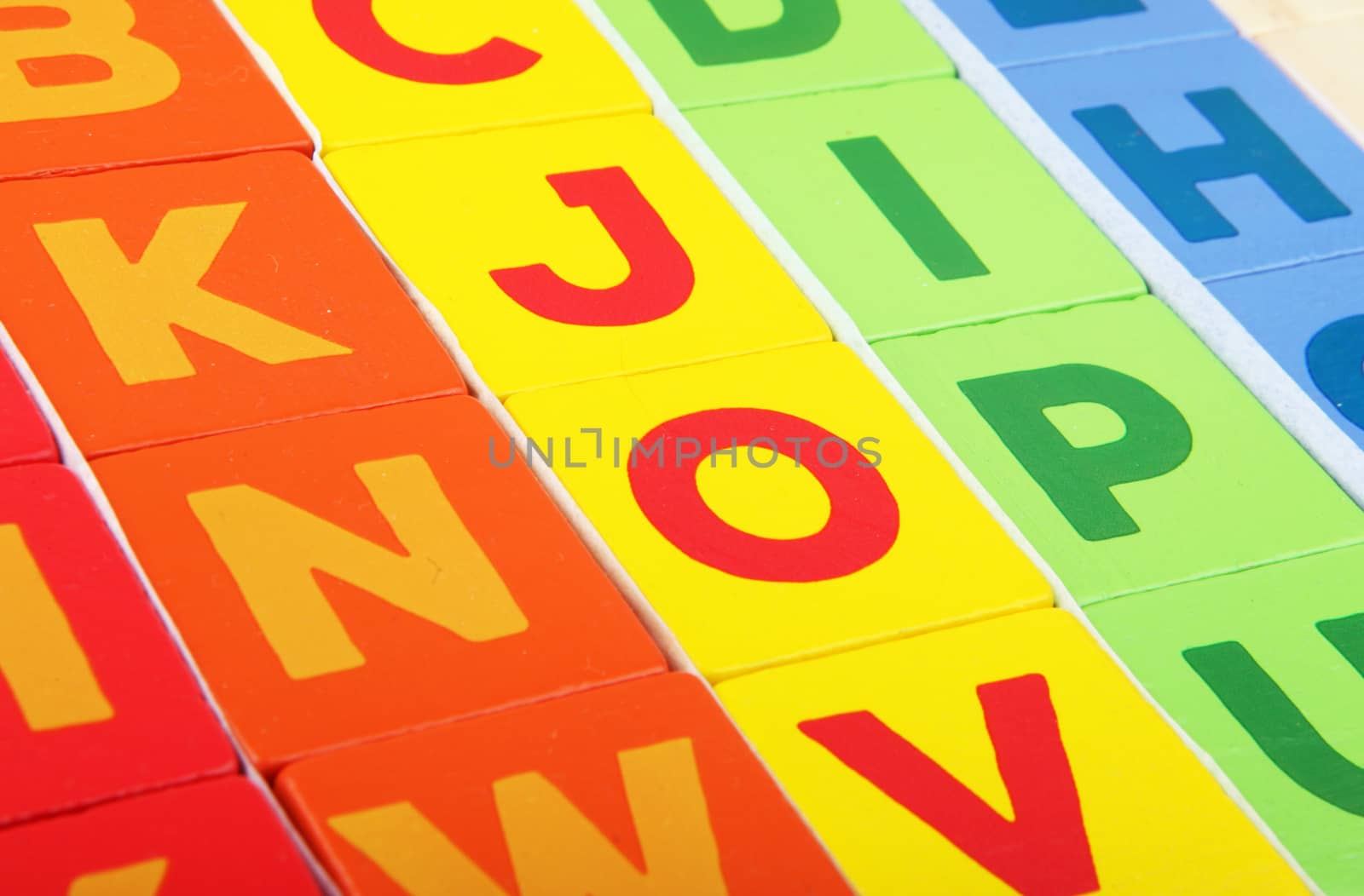 Close-Up Of Wooden Alphabet Blocks  by nenovbrothers