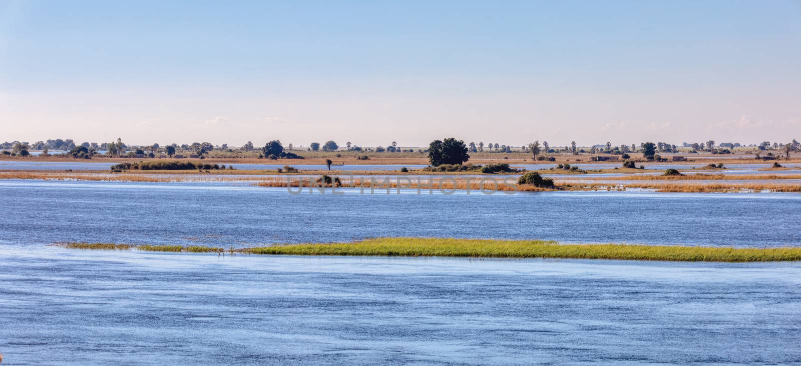 picturesque landscape of Chobe river in Botswana. Africa wilderness