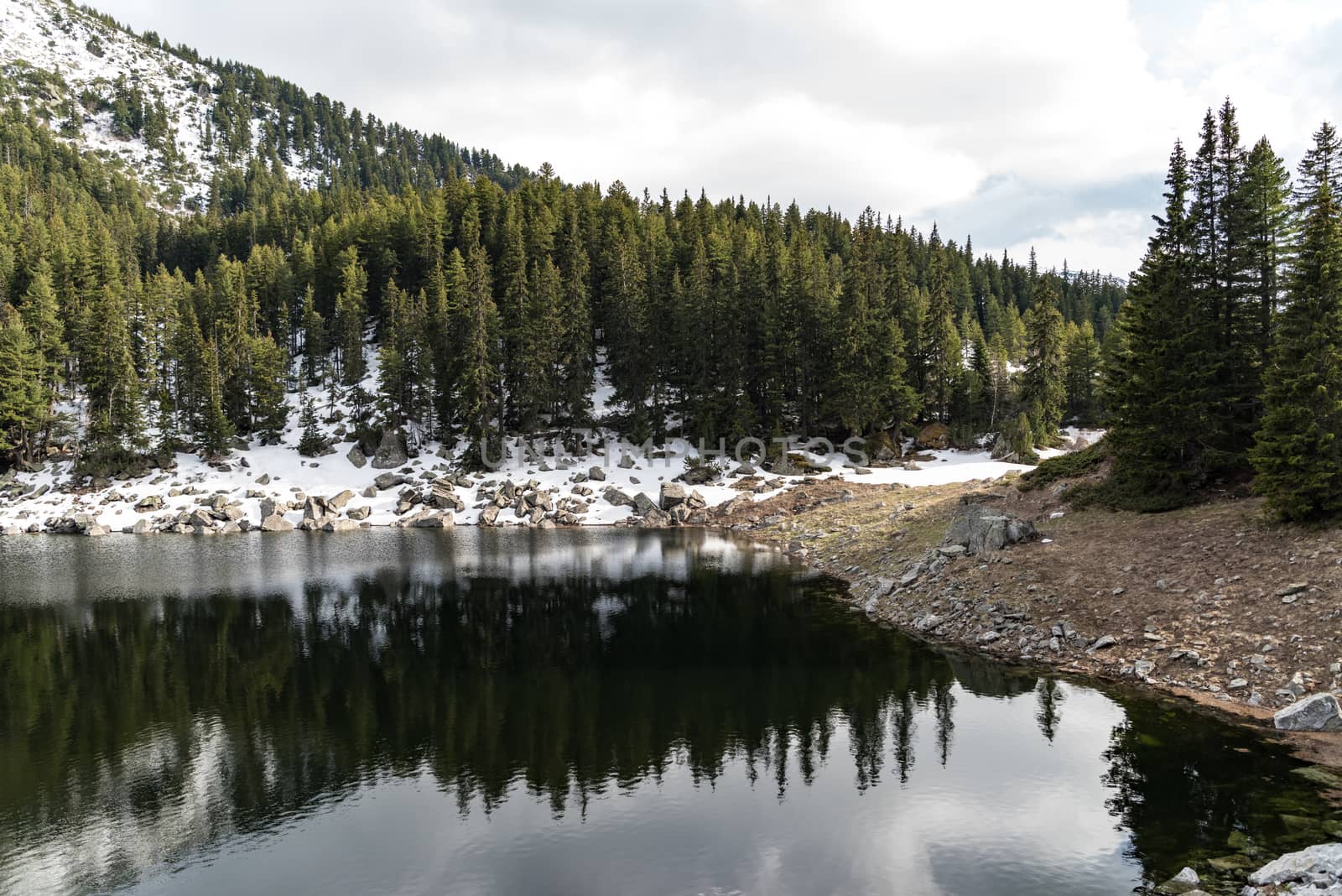 Mountain lake Sukhato in Rila range , Rila mountains, Bulgaria