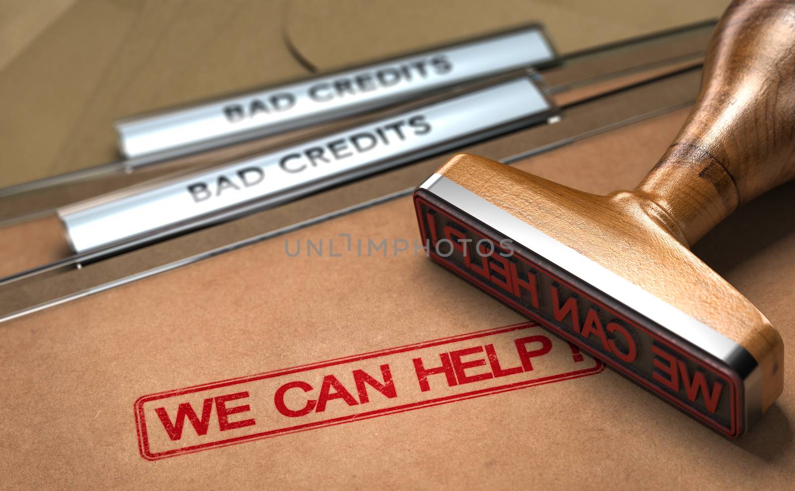 Bad Credit Debt Solutions Concept. by Olivier-Le-Moal