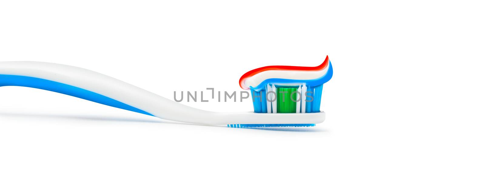 Toothpaste toothbrush isolated on white background by SlayCer