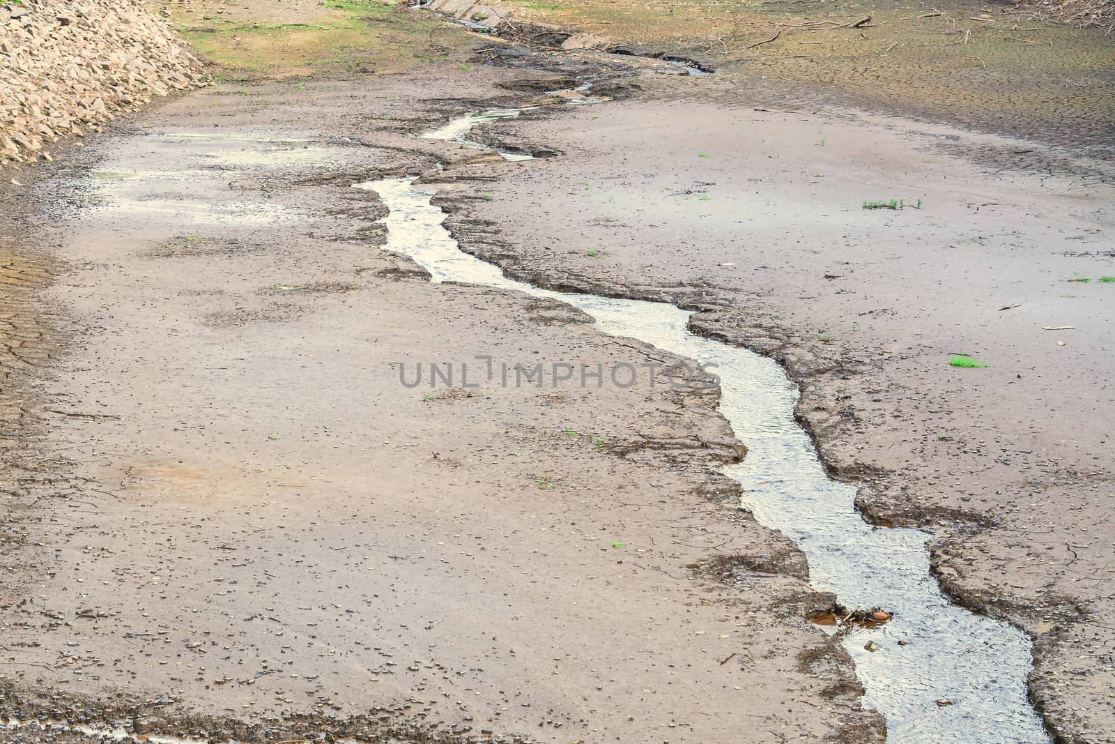 Dried river bed in the desert by JFsPic