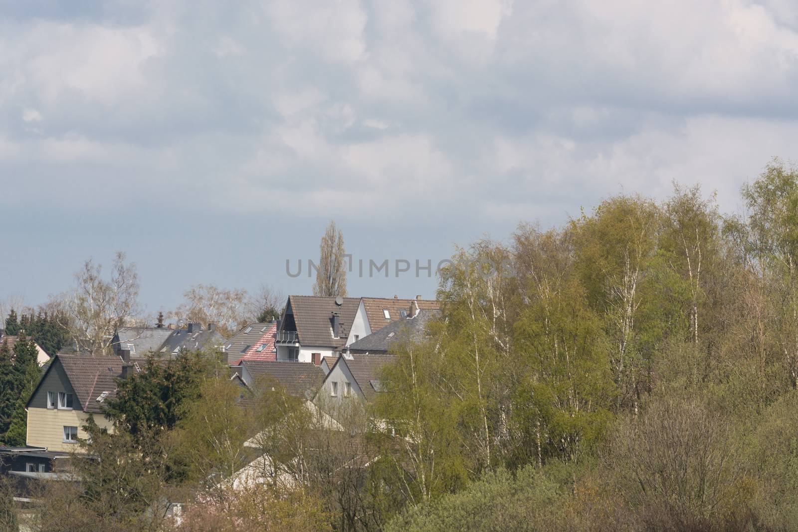 Panoramic shot, skyline of the city of Velbert
with sights