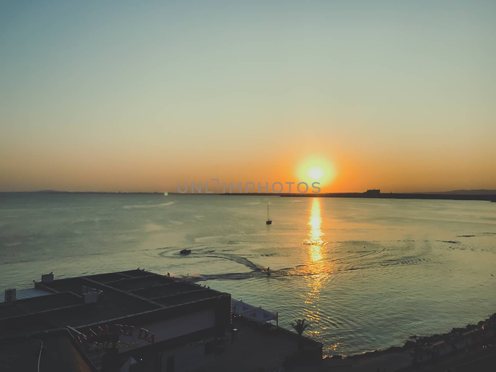 Beautiful Sea Sunset In Pomorie, Bulgaria. by nenovbrothers
