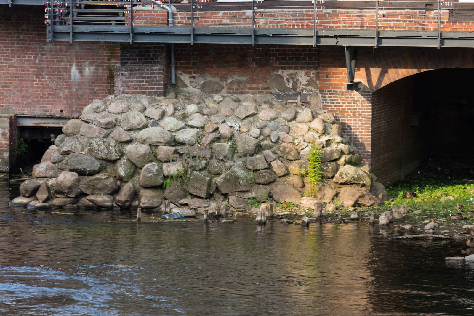 Stone blocks to protect against flooding by JFsPic