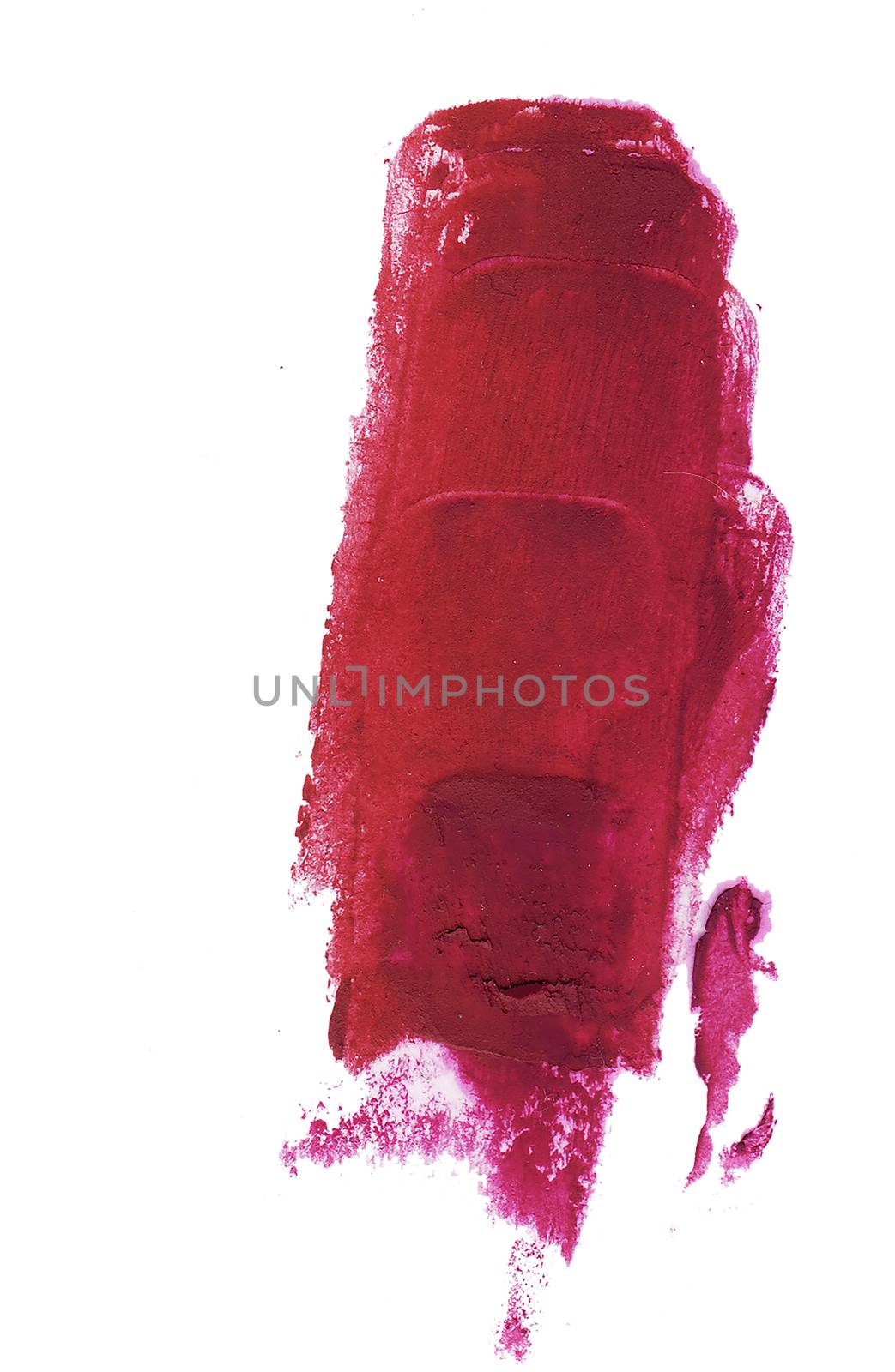 Red lipstick smear isolated on white background. by Nata_Prando