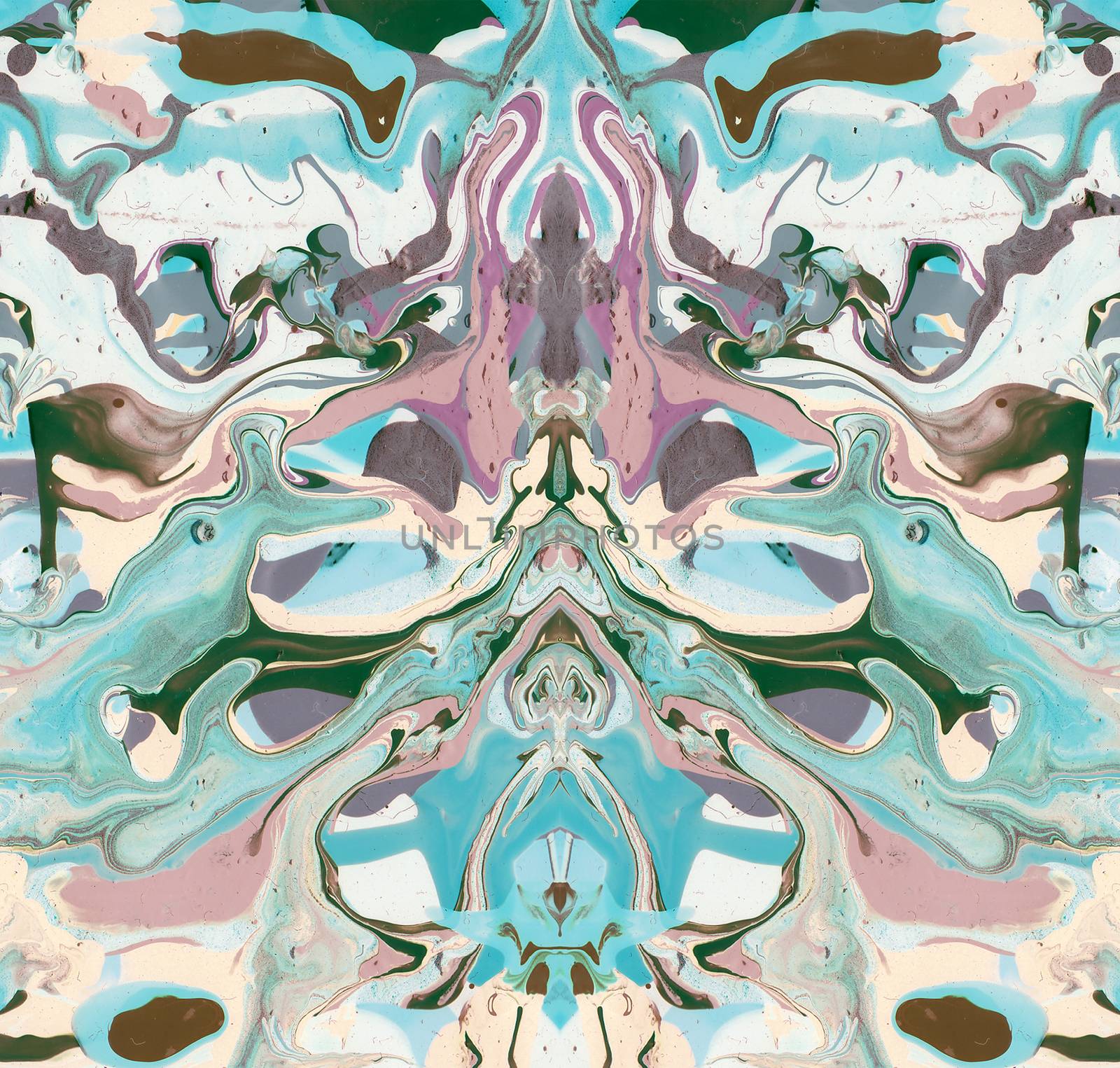 Abstract turquoise kaleidoscope illustration. Beautiful multicolor texture. Bright design for poster, card, banner.