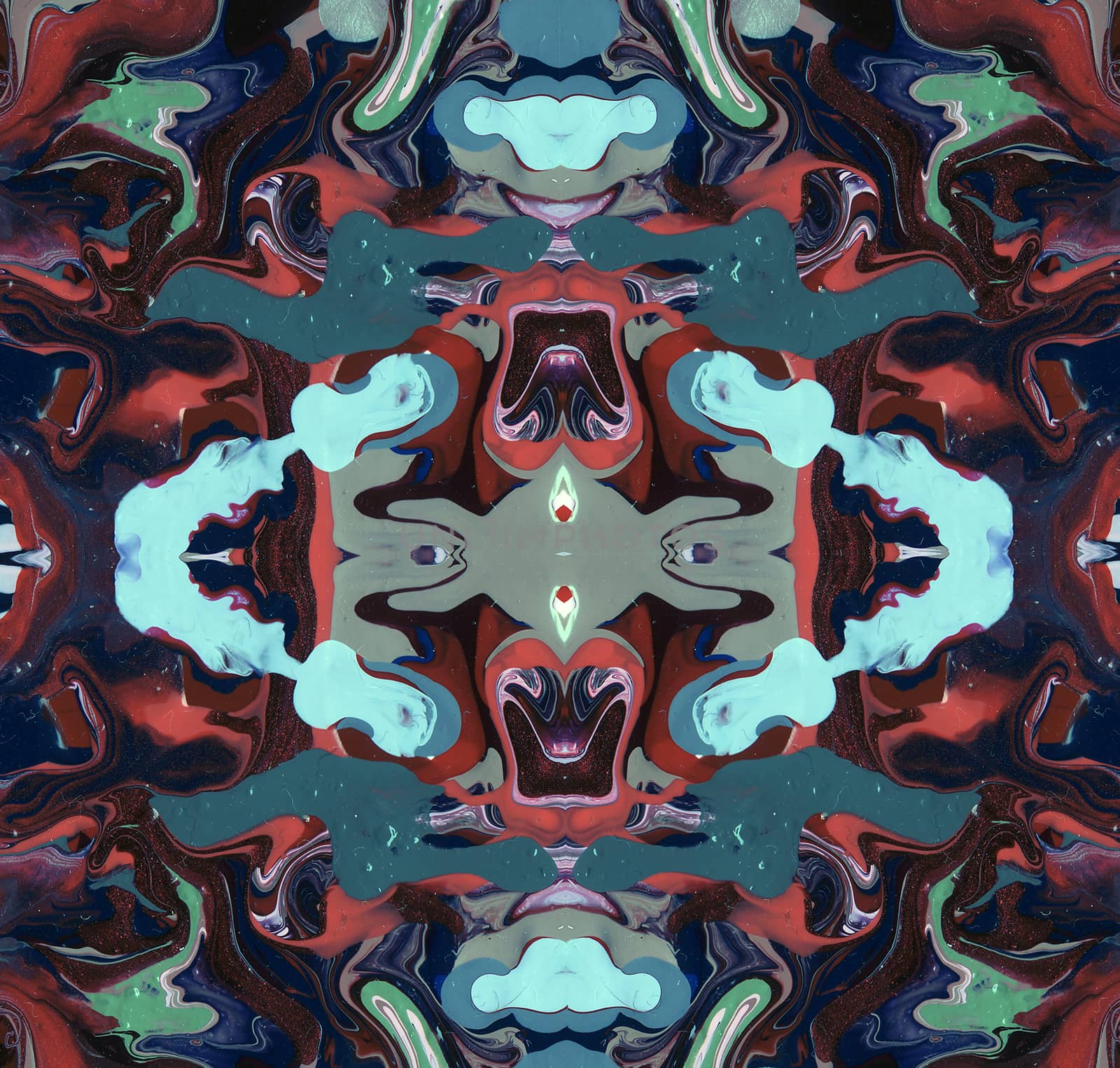 Symmetrical kaleidoscope illustration. Beautiful multicolored design for poster, card, banner. Computer generated graphics