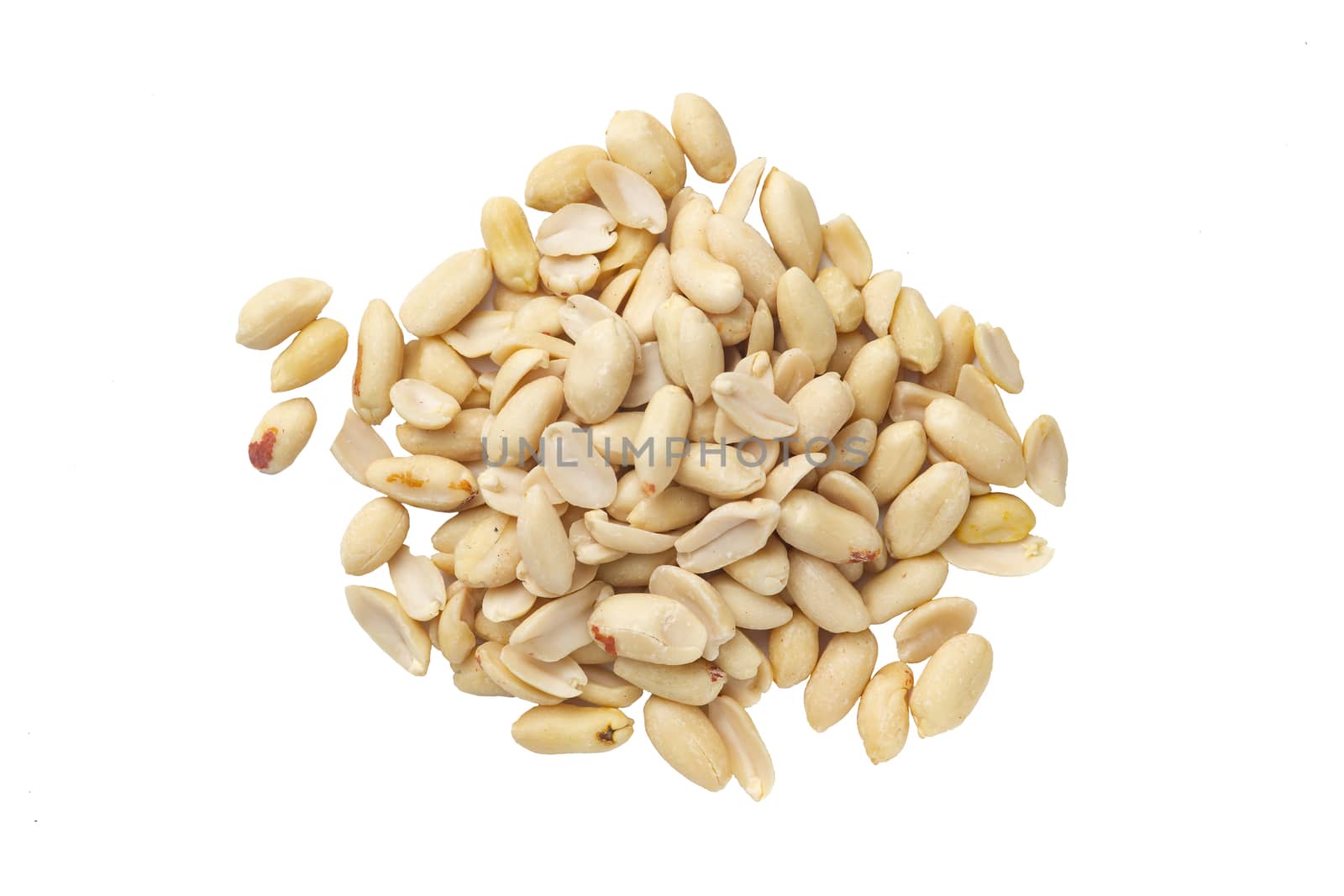 Peanuts nuts isolated on white background.  by alexsdriver