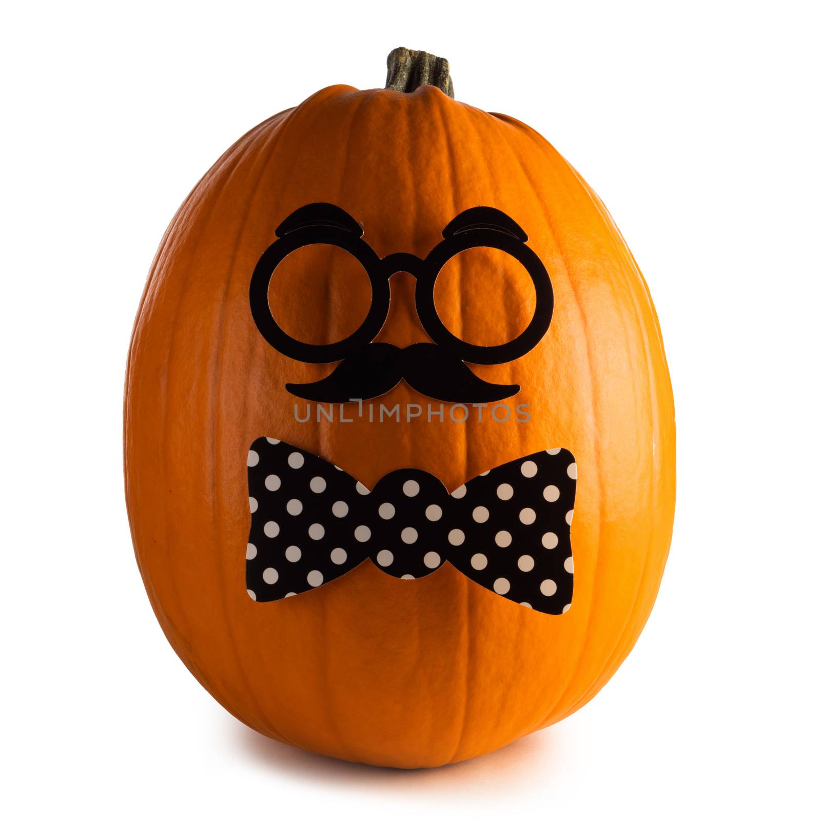 Fun halloween pumpkin isolated on white background