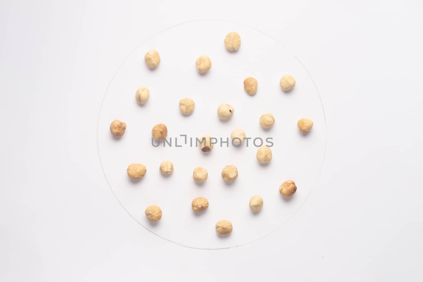 Hazelnuts isolated on white backgroud. 