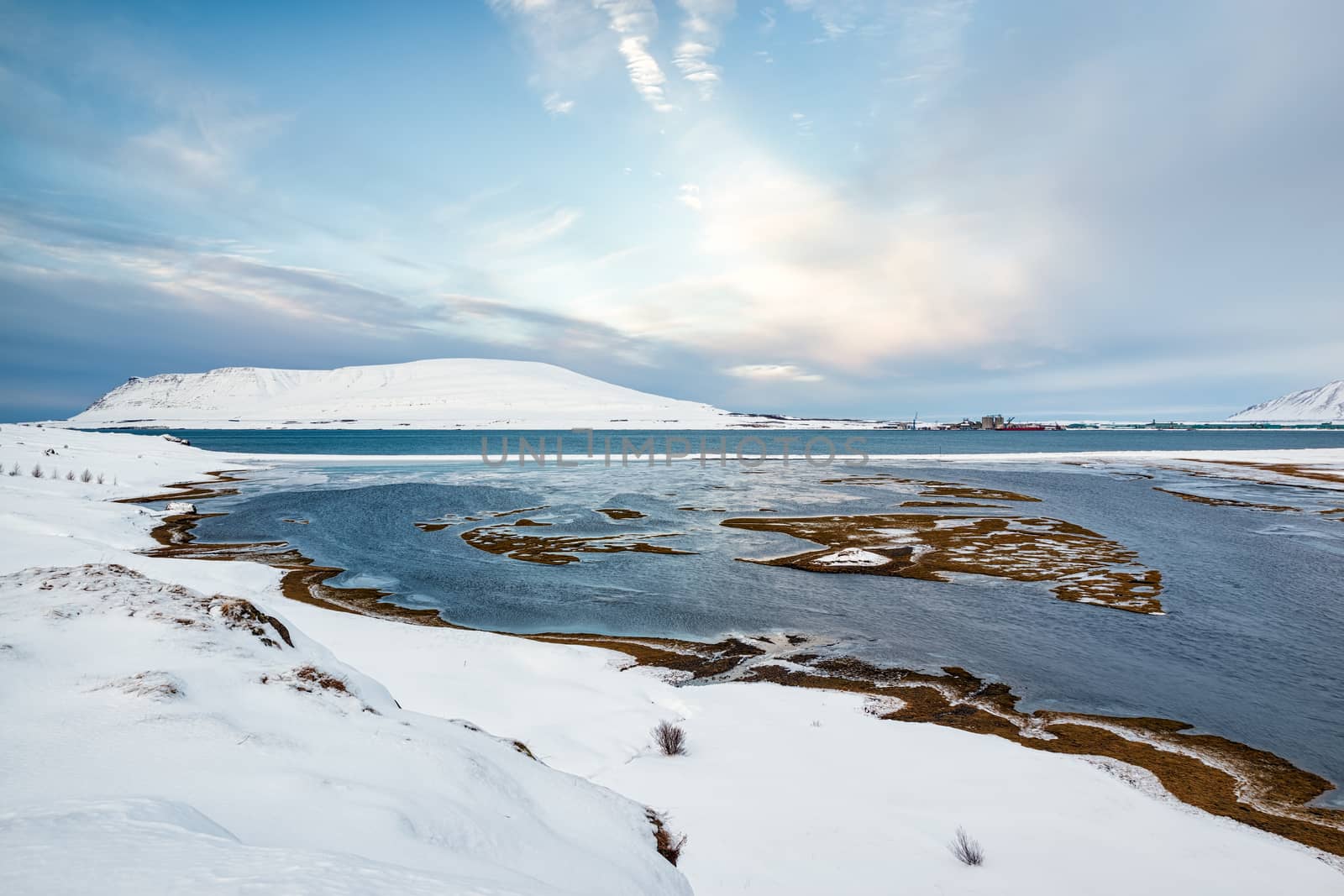 View of the Hvalfjordur in winter, Iceland by LuigiMorbidelli